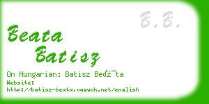 beata batisz business card